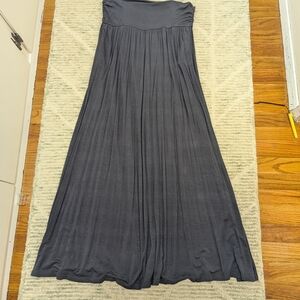 Elegant Charcoal Maxi Skirt